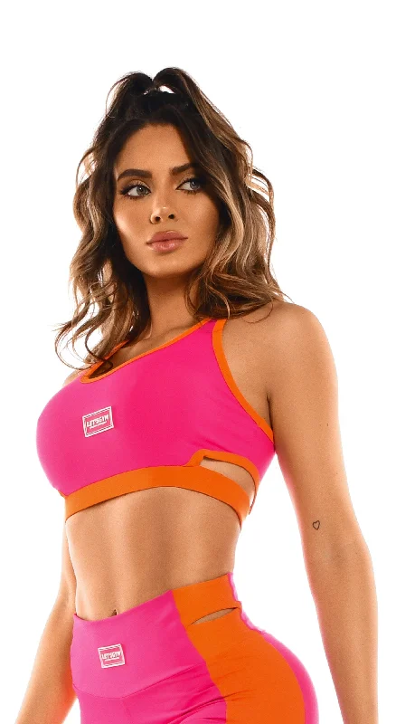 Sports Bra Slice - Pink & Orange