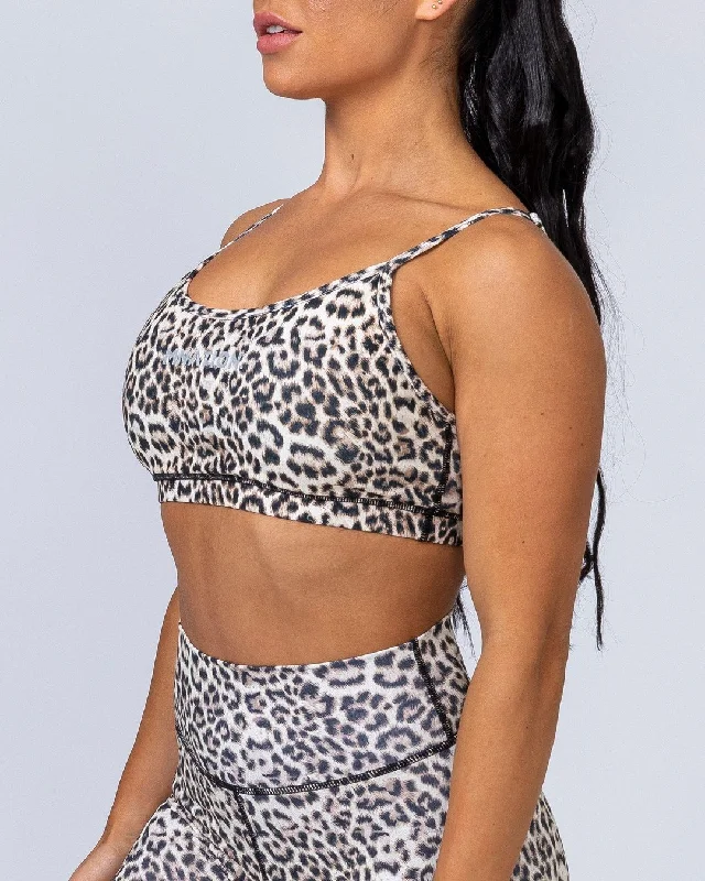 Summer Scoop Bra - Yellow Leopard