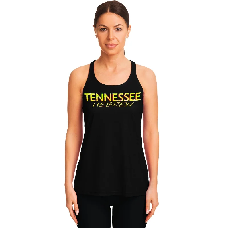 Tennessee Hebrew 01 Ladies Designer Flowy Racerback Tank Top