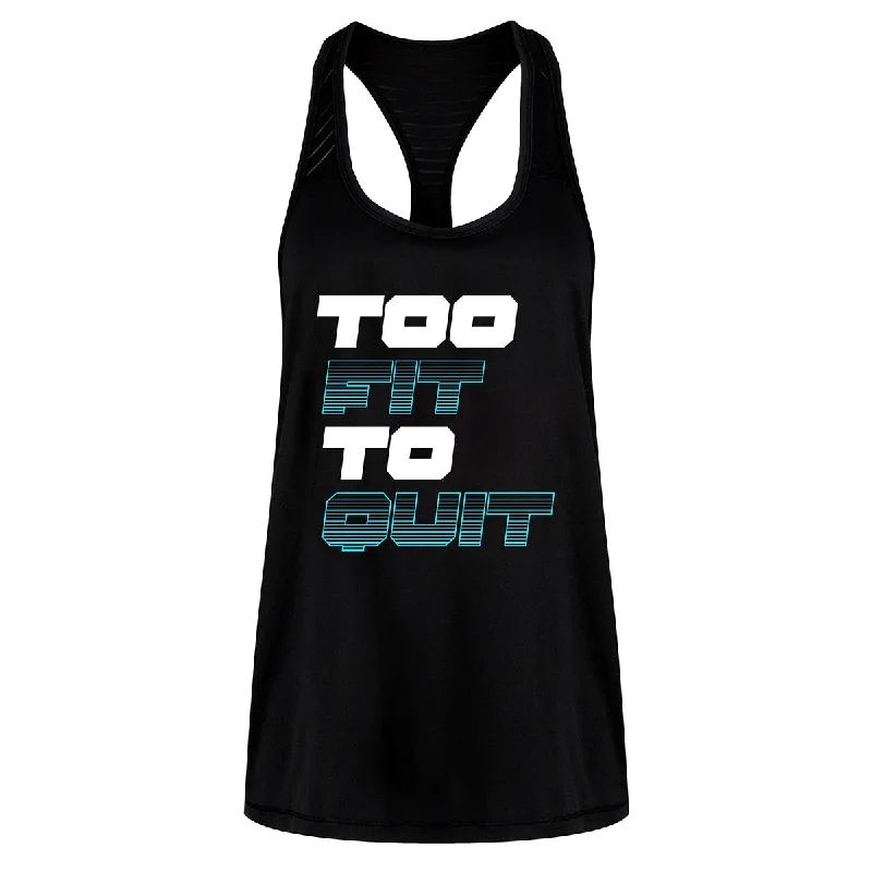 Too Fit To Quit Mesh Racerback Vest