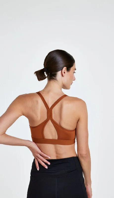 HYROX|PUMA STRAPPY BRA - Brown