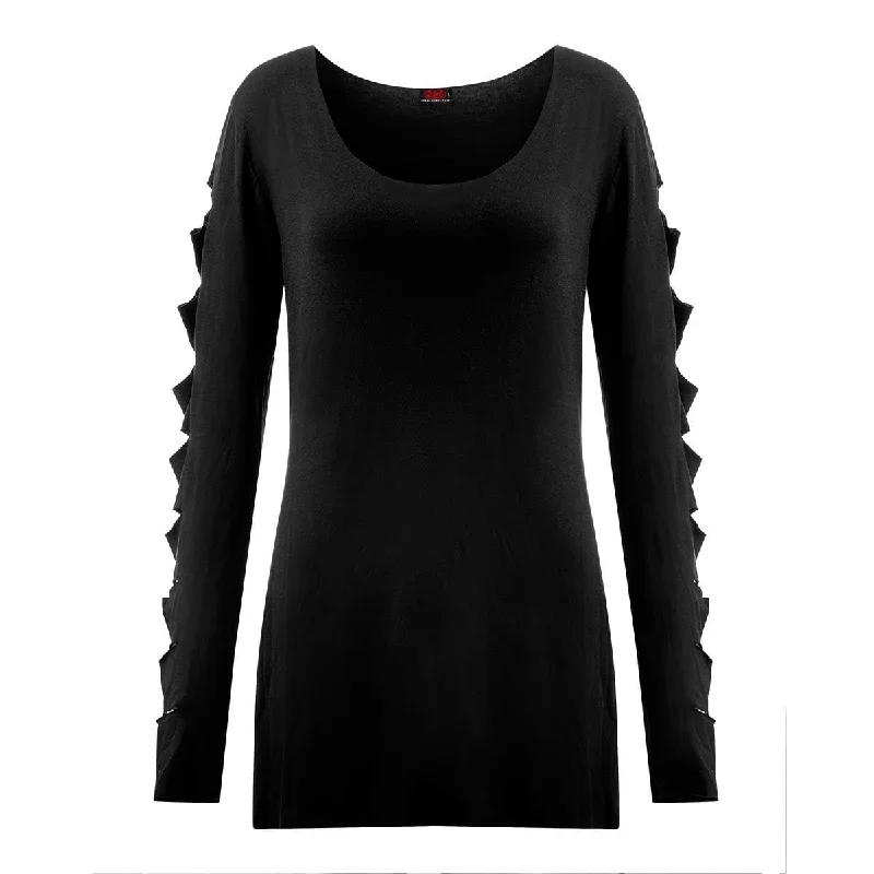 METAL STREETWEAR - Slashed Sleeve Boatneck Top