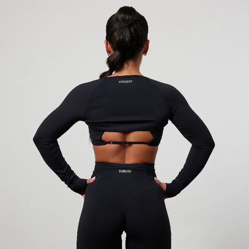 Vanquish Enhance Black Long Sleeve Shrug