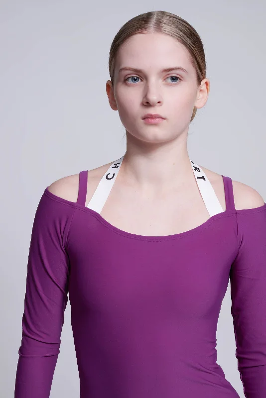 Fearless Long-Sleeve Top in Berry