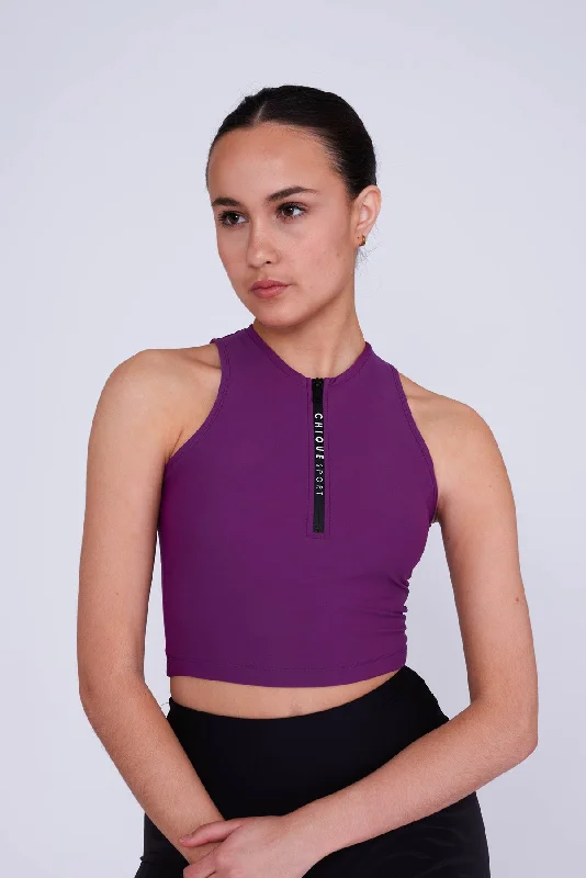 Iconic Crop Top in Berry