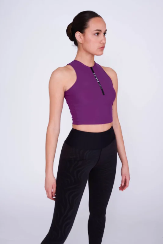 Iconic Crop Top in Berry