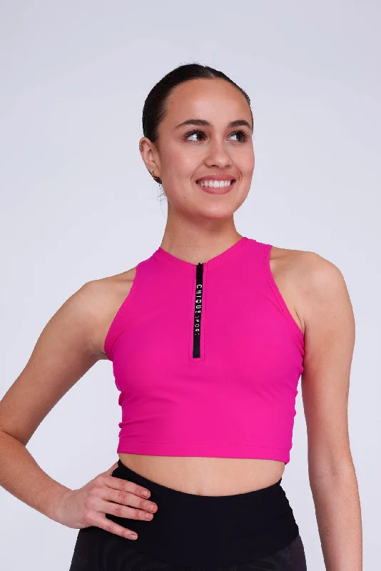 Iconic Crop Top in Fuchsia