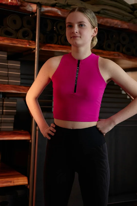 Iconic Crop Top in Fuchsia