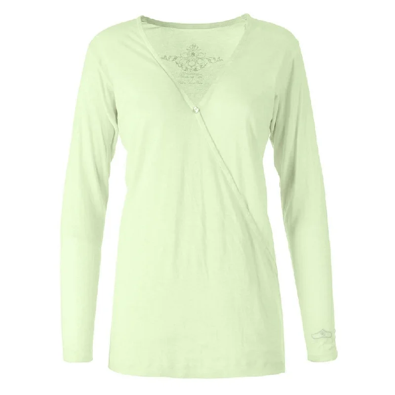 Yoga Langarmshirt in Wickeloptik SUSAN - Farbe butterfly