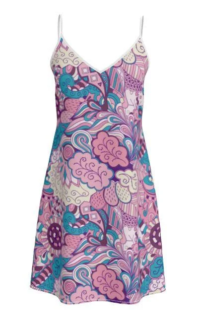 Antina Mini Slip Dress Comfortable Ruffle Mini Dress