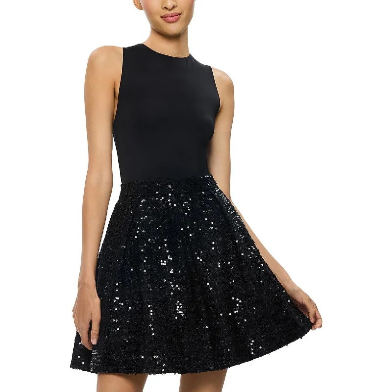 Womens Mini Halter Fit & Flare Dress Fashionable Summer Mini Dress