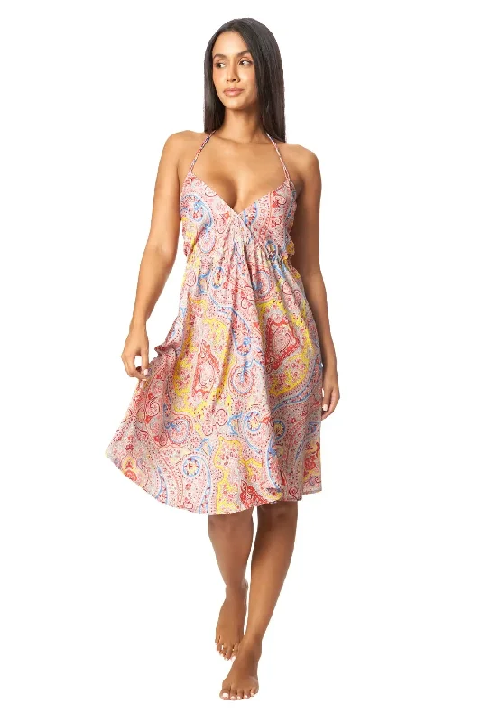 Cute Positano Mini Boho Dresses Chic Tropical Mini Dress