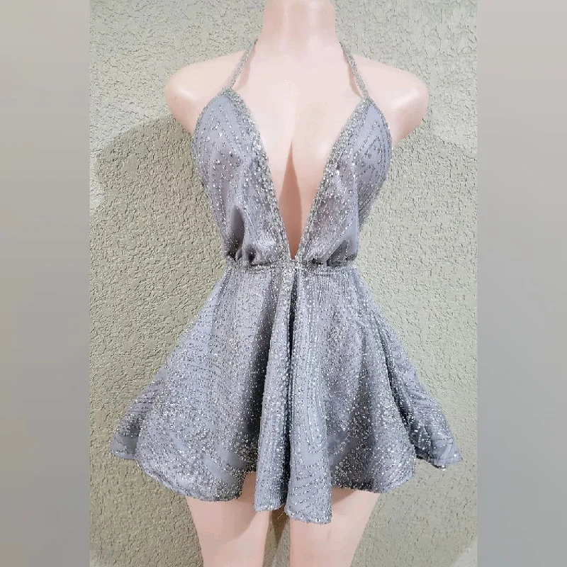 Elisa mini skater dress Fashionable Denim Mini Dress