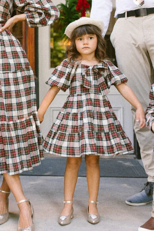 Mini Merry Dress in Holiday Plaid - FINAL SALE Fashionable Mini Dress with Pockets