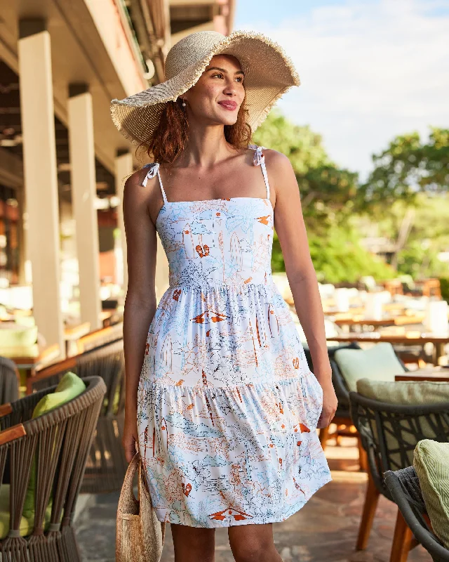 Kenny Flowers x Mauna Kea – The Island Time - Mini Resort Dress Stylish Floral Print Mini Dress