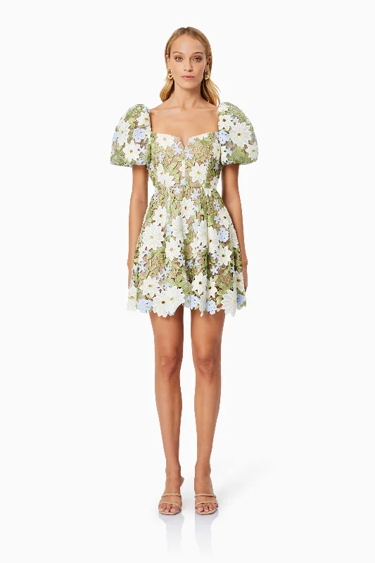 Elliatt Flora Mini Dress - Multi Cozy Knitted Mini Dress