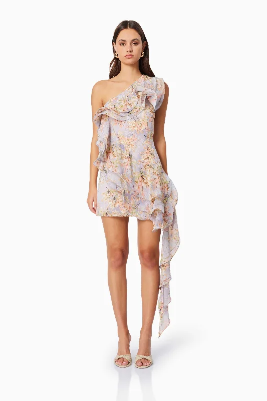 Elliatt Sahara Mini Dress - Multi Cozy Long Sleeve Mini Dress