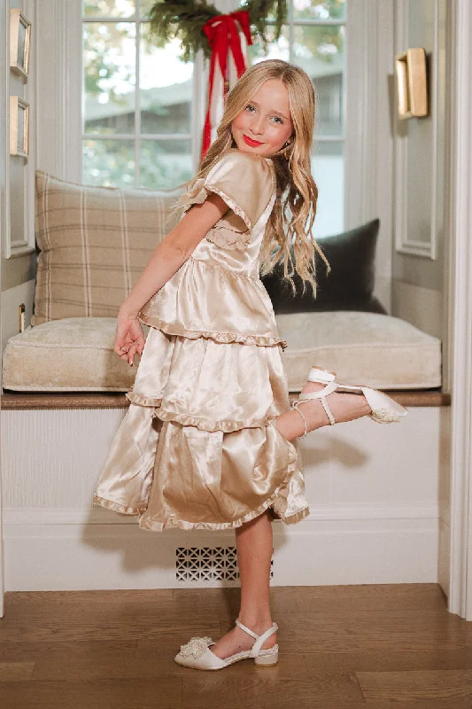 Mini Arabelle Dress In Champagne Casual Button-Up Mini Dress