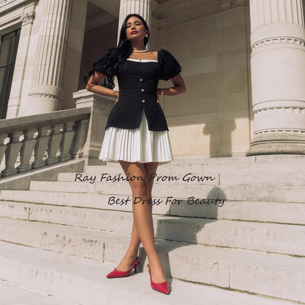 Mini Evening Dress Square Neck Cozy Sweater Mini Dress