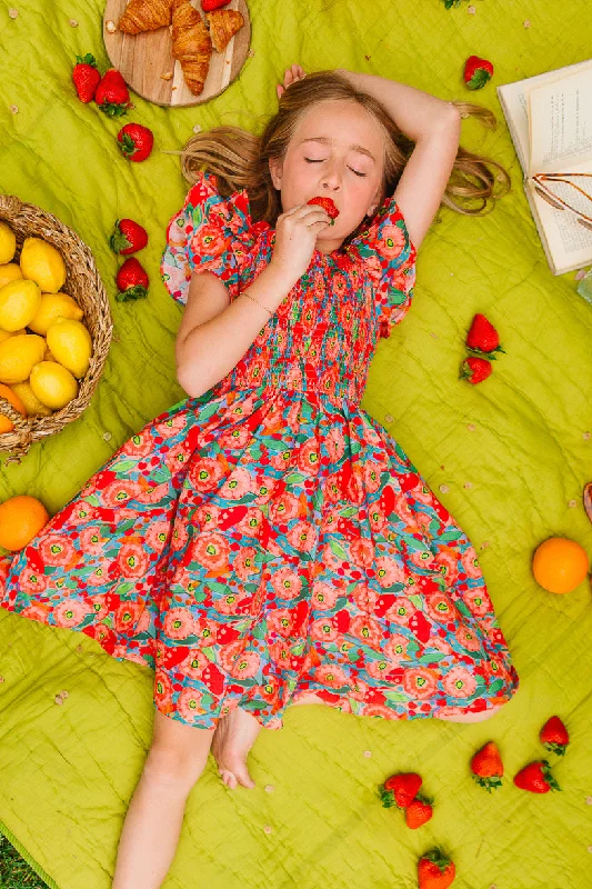 Mini Hattie Dress in Poppy - FINAL SALE Comfortable Zip-Up Mini Dress