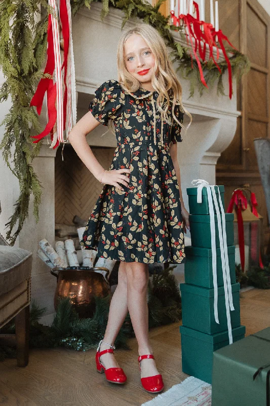Mini Sophia Dress in Holly Berry - FINAL SALE Classic Striped Mini Dress