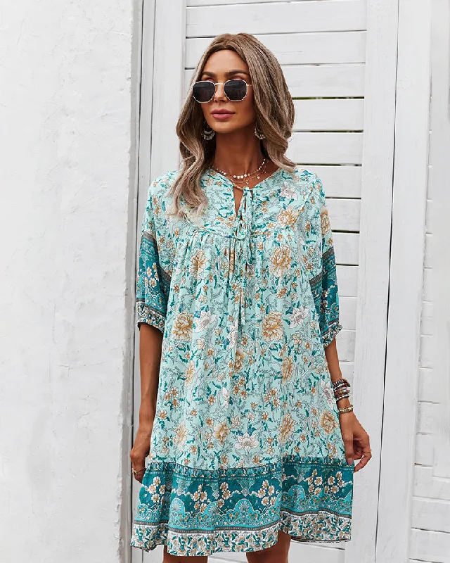 Casual Short Sleeve V Neck Mini Dress Trendy Camisole Mini Dress