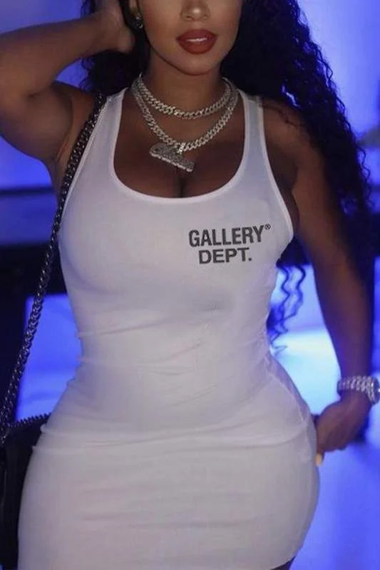 SLEEVELESS BASIC MINI DRESS Comfortable Off-Shoulder Mini Dress