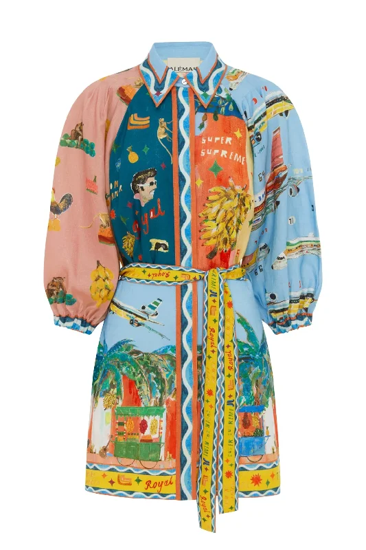 All Aboard Mini Dress | Multi Classic Floral Mini Dress