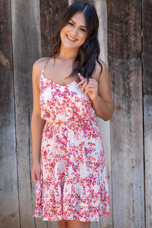 Tiered Ruffle Mini Dress With Spaghetti Straps Elegant Mini Dress with Ruffles